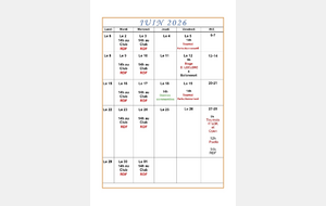 Le programme du mois