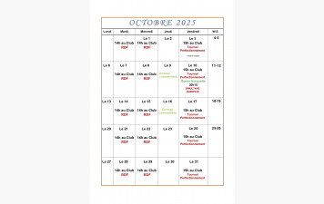Le programme du mois