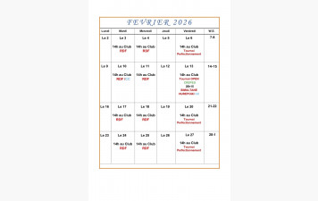 Le programme du mois